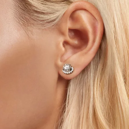 PANDORA Style Starry Moissanite 0.5ct earrings (two certificates) - MSE054