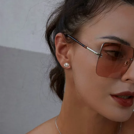 PANDORA Style Starry Moissanite 0.5ct earrings (two certificates) - MSE054