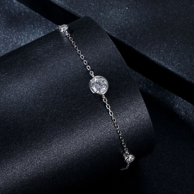 (image for) PANDORA Style Starry Moissanite Bracelet (with one certificate) - MSB018 - View 2