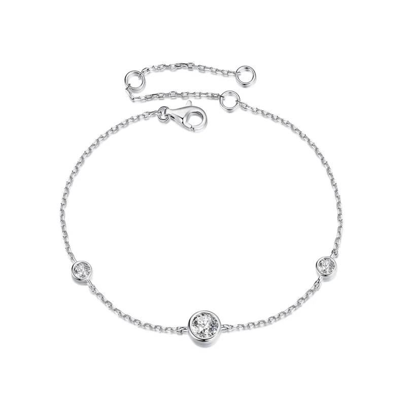 (image for) PANDORA Style Starry Moissanite Bracelet (with one certificate) - MSB018 - Product Image
