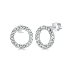 (image for) PANDORA Style Starry Night Moissanite 0.013ct Earrings (Two Certificates) - MSE055