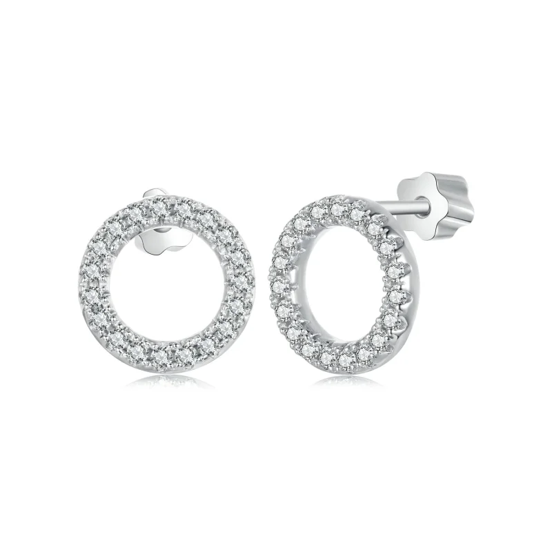 (image for) PANDORA Style Starry Night Moissanite 0.013ct Earrings (Two Certificates) - MSE055 - Product Image