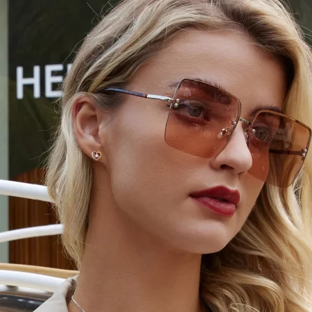 PANDORA Style Two-tone heart earrings - BSE1027