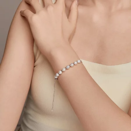 PANDORA风格贝壳串珠流苏手链 - BSB189