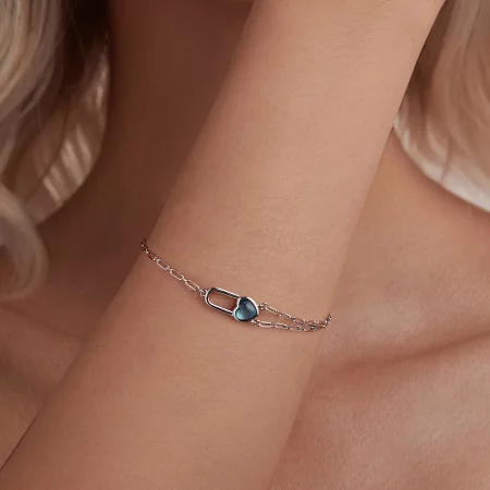 PANDORA Style Natural Aquamarine Bracelet - BSB191