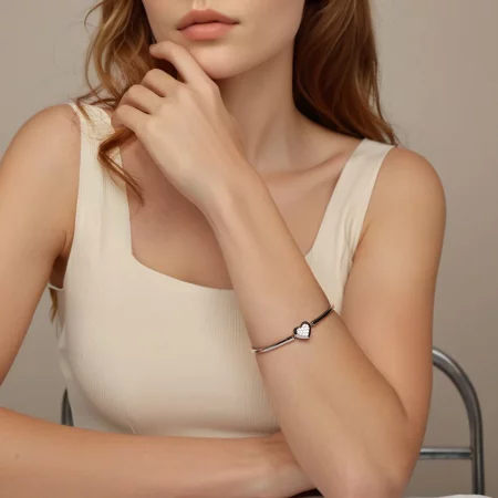 PANDORA风格心形基础手镯 - BSB192