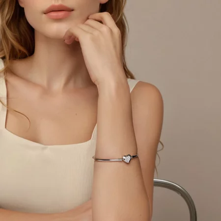 PANDORA风格心形基础手镯 - BSB192