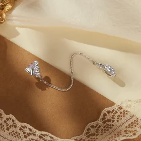 PANDORA 风格蝴蝶结硅胶安全链 - BSC1053 PANDORA 风格蝴蝶结硅胶安全链 - BSC1053