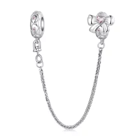 PANDORA 风格蝴蝶结硅胶安全链 - BSC1053 PANDORA 风格蝴蝶结硅胶安全链 - BSC1053