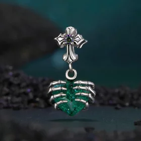 PANDORA风格骷髅心形吊坠 - BSC1061