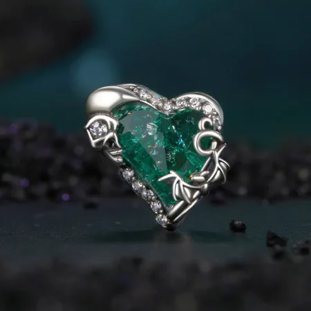 PANDORA风格骷髅心形串珠 - BSC1064