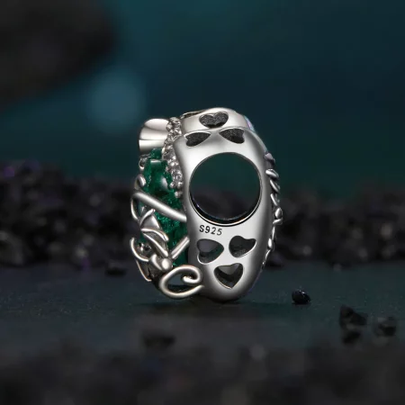 PANDORA风格骷髅心形串珠 - BSC1064