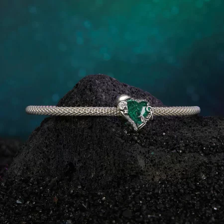 PANDORA风格骷髅心形串珠 - BSC1064