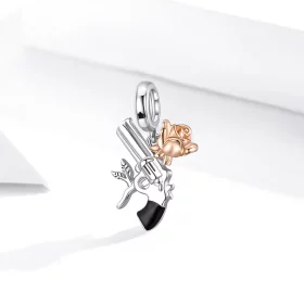 PANDORA 风格玫瑰手枪吊坠 - BSC470