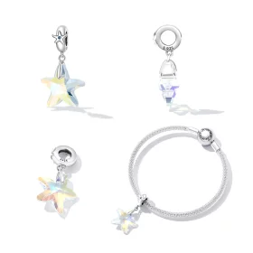 PANDORA风格玻璃海星吊坠 - BSC599