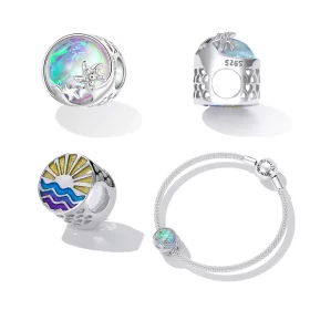 PANDORA风格海滩波浪串珠 - BSC605