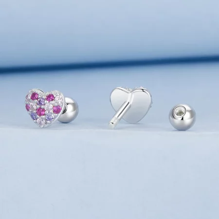 PANDORA Style Colorful Heart Earrings - BSE1044