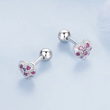 PANDORA Style Colorful Heart Earrings - BSE1044