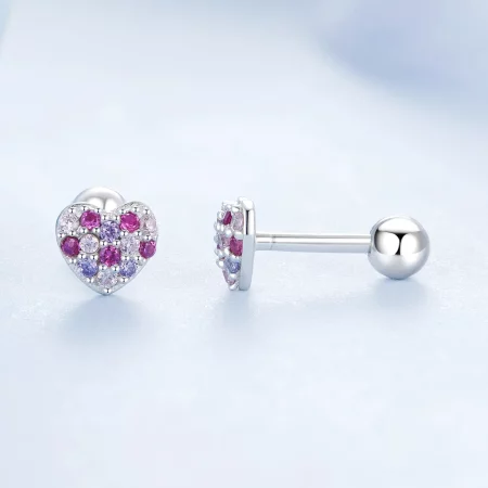 PANDORA Style Colorful Heart Earrings - BSE1044