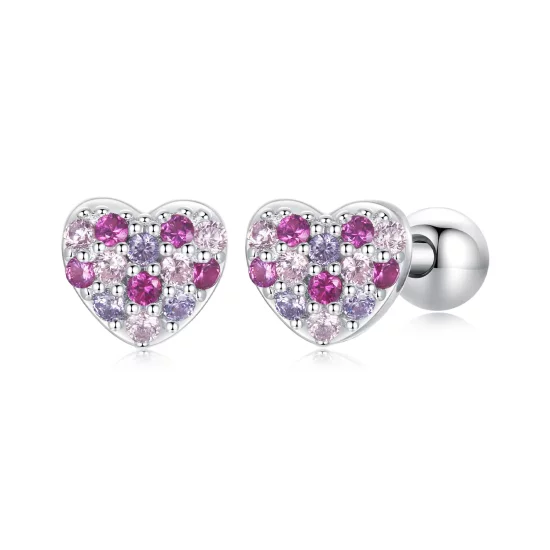 PANDORA Style Colorful Heart Earrings - BSE1044