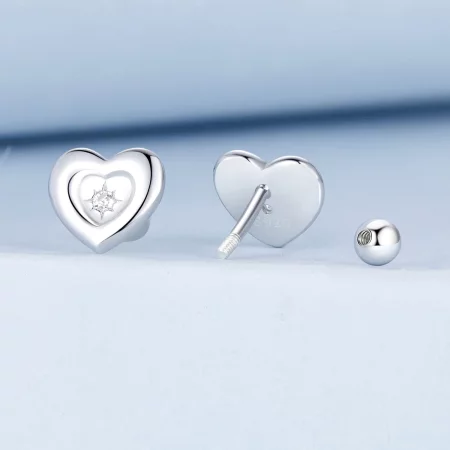 PANDORA Style Heart Starburst Earrings - BSE1045