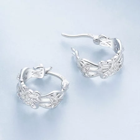 PANDORA风格复古宫殿图案耳环 - BSE1055