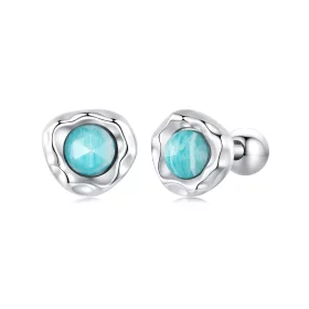 PANDORA Style Amazonite Earrings - BSE1056 PANDORA Style Amazonite Earrings - BSE1056