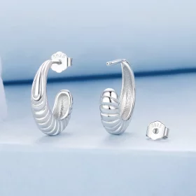 PANDORA Style Temperament Texture Earrings - BSE1058 PANDORA Style Temperament Texture Earrings - BSE1058