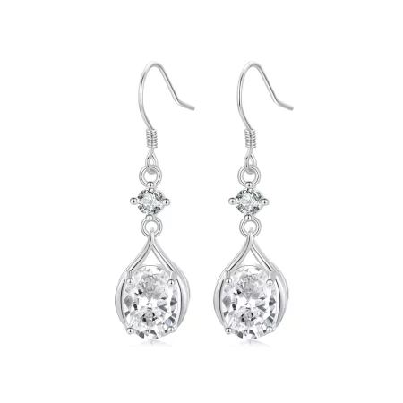 PANDORA风格泪滴耳环 - BPD1087