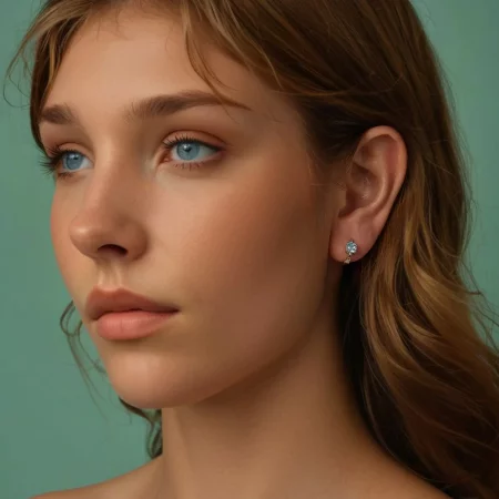 PANDORA Style Navy Princess Square Earrings - BSE1100