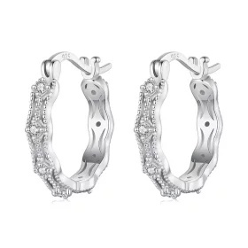 PANDORA风格蕾丝耳环 - BSE1101