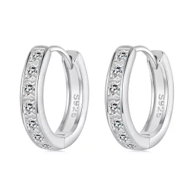 PANDORA风格公主方形闪耀耳环 - BSE1102