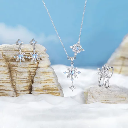 PANDORA风格雪花项链 - BSN364