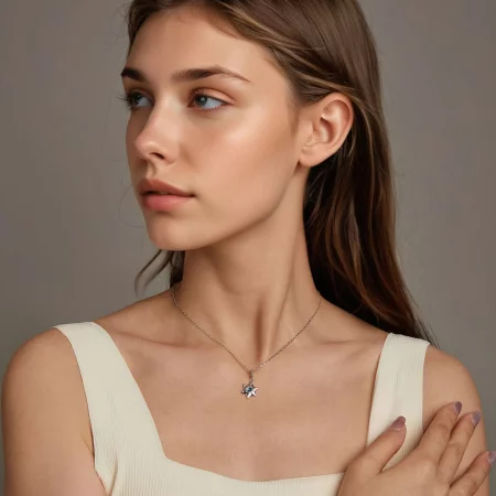 PANDORA风格星光恶魔之眼项链 - BSN397