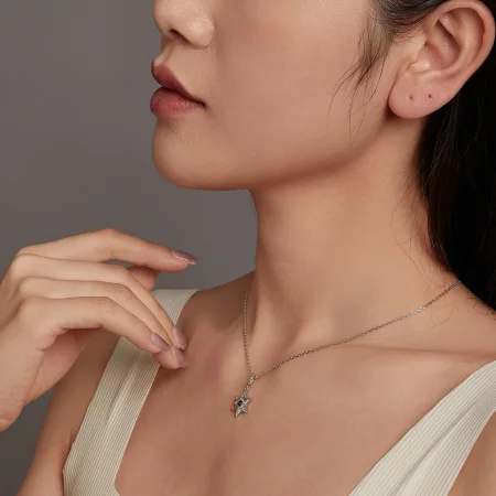 PANDORA风格星光恶魔之眼项链 - BSN397