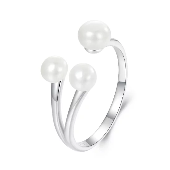 PANDORA Style Elegant Pearl Open Ring - BSR574-E