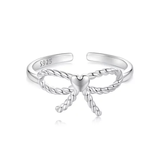 PANDORA Style Braided Bow Open Ring - BSR583-E