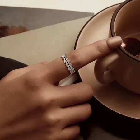 PANDORA 风格叶子戒指 - BSR600