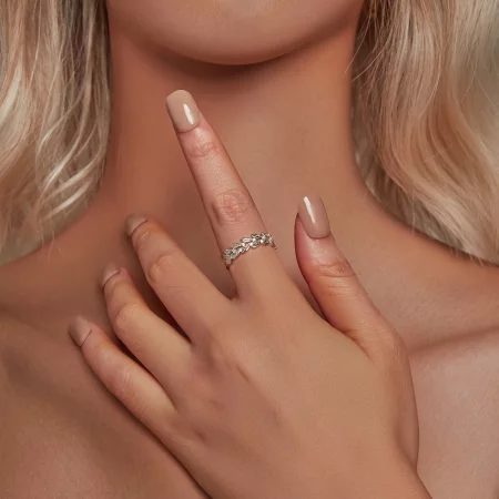 PANDORA 风格叶子戒指 - BSR600