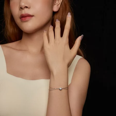 PANDORA Style 0.5ct Moissanite Double Tile Bracelet (with one certificate) - MSB020