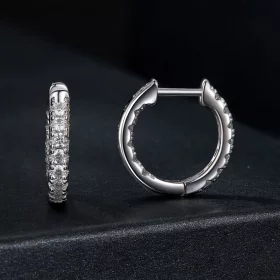 PANDORA风格莫桑石闪耀耳饰（附一证）- MSE060