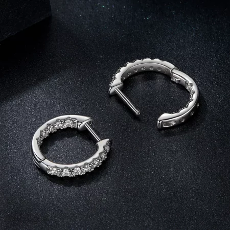 PANDORA风格莫桑石闪耀耳饰（附一证）- MSE060