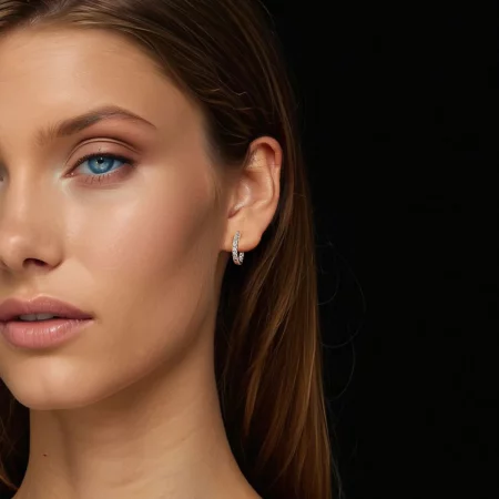 PANDORA风格莫桑石闪耀耳饰（附一证）- MSE060