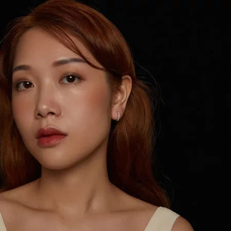 PANDORA风格莫桑石闪耀耳饰（附一证）- MSE060