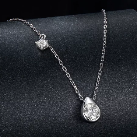 PANDORA Style 0.5ct Moissanite Drop Necklace (with one certificate) - MSN037