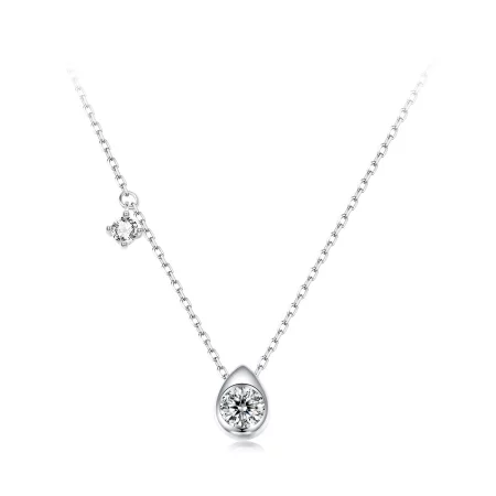 PANDORA Style 0.5ct Moissanite Drop Necklace (with one certificate) - MSN037