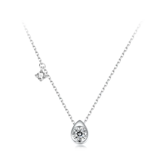 PANDORA Style 0.5ct Moissanite Drop Necklace (with one certificate) - MSN037