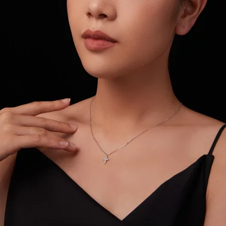 PANDORA风格十字项链（含一证书）-MSN039