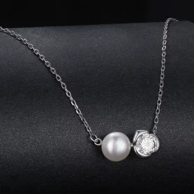 PANDORA风格莫桑石玫瑰项链(附一份证书)-MSN040 PANDORA风格莫桑石玫瑰项链(附一份证书)-MSN040