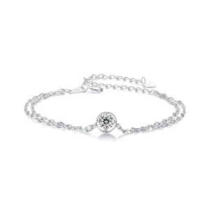 (image for) PANDORA Style 0.5ct Moissanite double tile bracelet (with one certificate) - MSB020